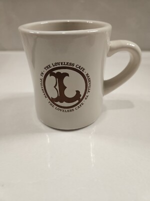 THE LOVELESS CAFE Heavy Diner Coffee Mug Cup 10 Oz Established 1951 B323