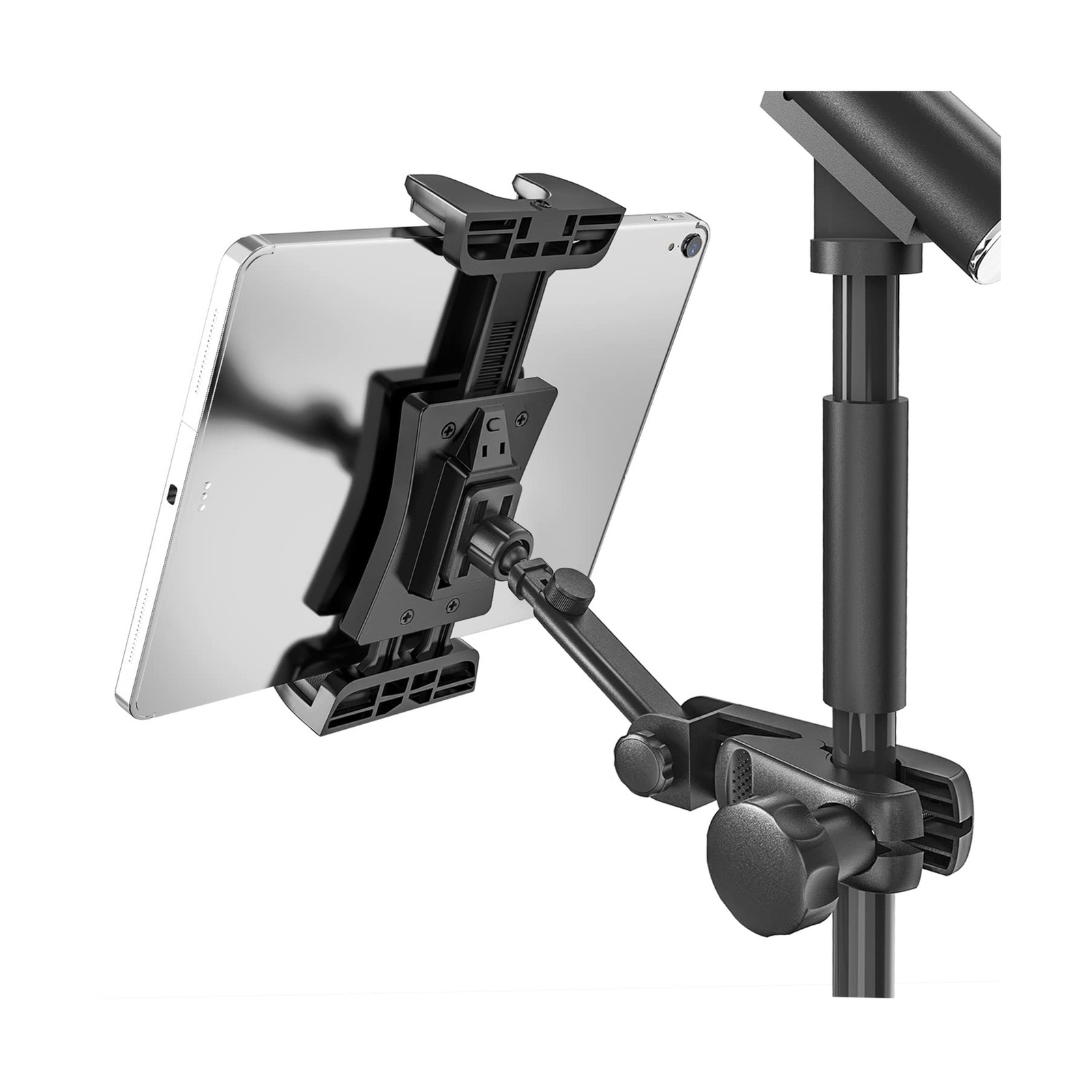 Tablet Holder for Microphone Stand, Mic Music Stand Tablet Holder for iPad, S...-image