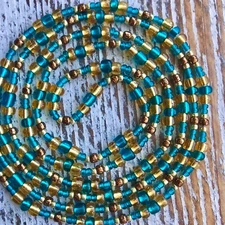 Tie on African Waist Beads with Charms Weight Loss Belly Chain