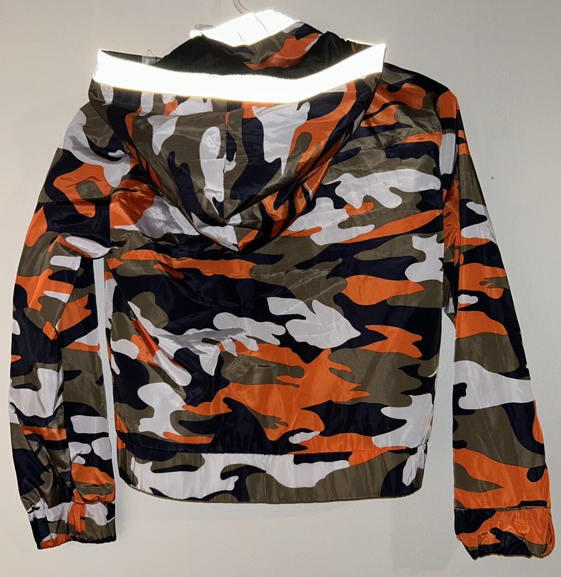 Girls Camo Rain Coat Size 10/12 (#187)