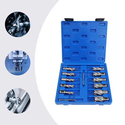 13Pcs Diameter Annular Cutter Cutting Straight Shank Kit 7/16 Inch -1-1/16 Inch 