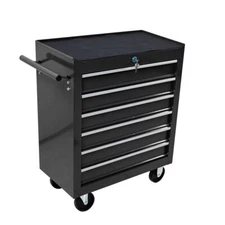 6 Drawers Tool Cart Workshop Rolling Tool Box Chest Storage Cabinet w/Lock & Key
