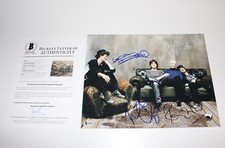 THE ROLLING STONES BAND SIGNED 11x14 PHOTO x3 BECKETT LOA KEITH RICHARDS CHARLIE
