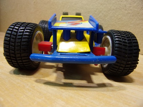 Buddy L Corp 1987 race Team Car blue Yellow #7 for parts or repair - Picture 5 of 10