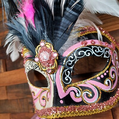 Hand Painted in Italy Masquerade Ball Mask The long-awaited return. Our original hand-painted Venetian  main image 3
