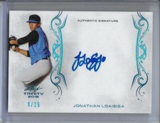 2018 Leaf Trinity Signature JONATHAN LOAISIGA Platinum Auto RC 6/25 Yankees