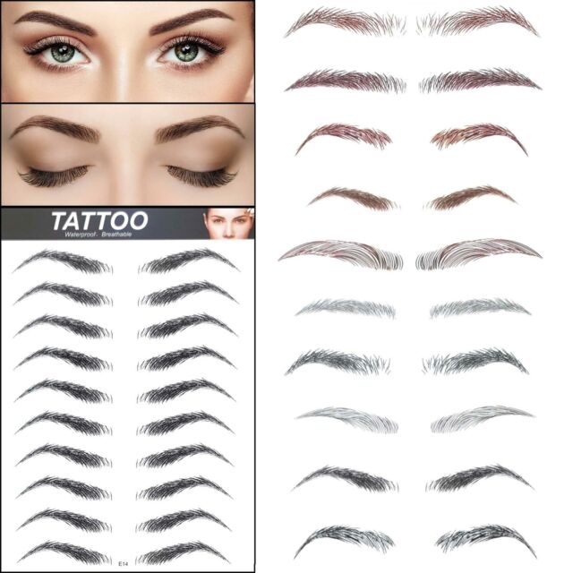 4D Eyebrow Tattoo Real Look Sticker False Eyebrow Waterproof Stick On Breathable 4D Eyebrow Tattoo Real Look Sticker False Eyebrow Waterproof Stick On Breathable