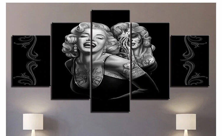 Arte de pared en lienzo enmarcado Marilyn Monroe Foto 3 de 3
