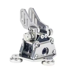 HG-K6 Dual-Paddle Morse Key Stainless Steel Automatic CW Key w/ Magnetic Base