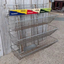 XLNT Vintage Wrigley's Gum Wire Store Countertop Display Rack Basket Shelf
