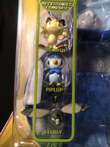 Pokemon Deluxe Micro Playset Waterfall 2009 JAKKs pacific Meowth Starly Piplup - Picture 8 of 9
