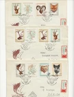 HUNGARY - 3 REGISTERED FIRST DAY COVER (FDC) - SET Sc 1780-86 - 1966 - ANIMALS
