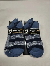 FootJoy 4 Pairs ProDry Mens Shoe Sz 7-12 Blue Grey Golf Sport Socks Low Cut New