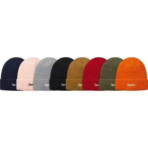 Supreme Loose Gauge Beanie Black Grey Orange F/W 15