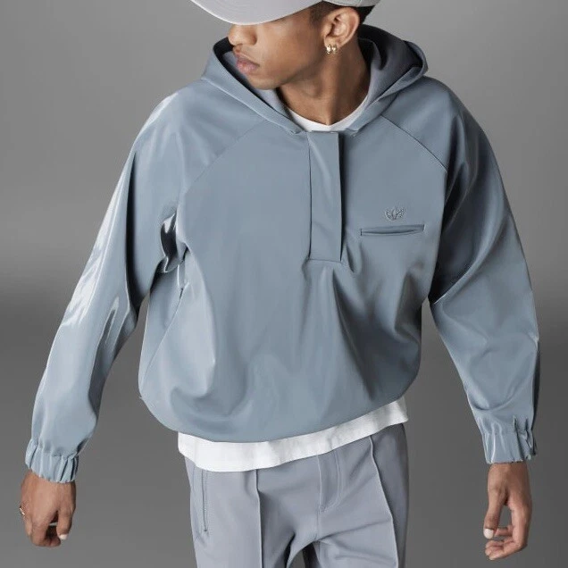 ADIDAS Blue Version High Shine Hoodie HM9220 Grey (MENu0026#039;S MEDIUM) M |  eBay
