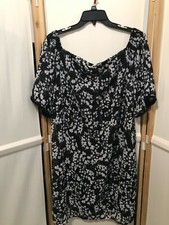 DEX Sz X Black and White Floral Dress  