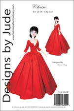 Outlander Claire Dress Doll Clothes Sewing Pattern 15.75" City Girl  Tonner