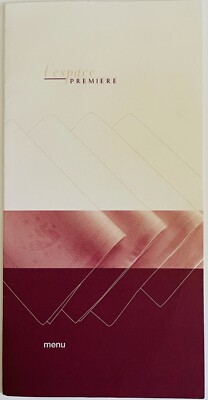 Air France Airlines Menu - Atlanta-Paris L espace Premier 8/2003