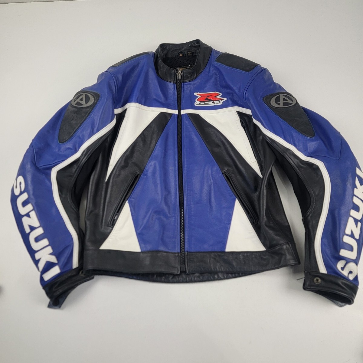 AGV Sport Suzuki Motorcycle Jacket XL 46 Blue White Black Genuine
