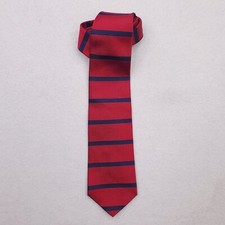 VTG Brooks Brothers Tie Mens Necktie Red Blue Makers Striped Silk USA MADE