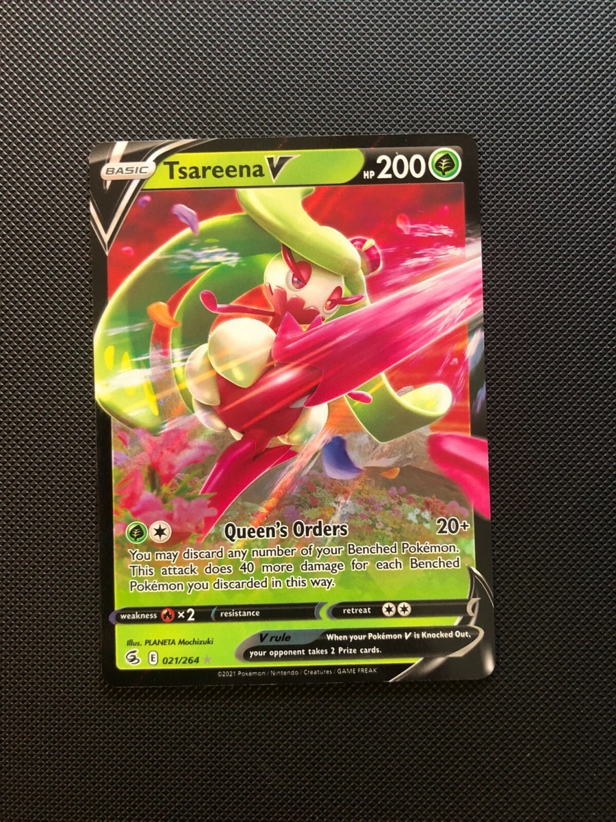 Tsareena V 021/264 Fusion Strike Pokemon NM Fast Shipping | eBay