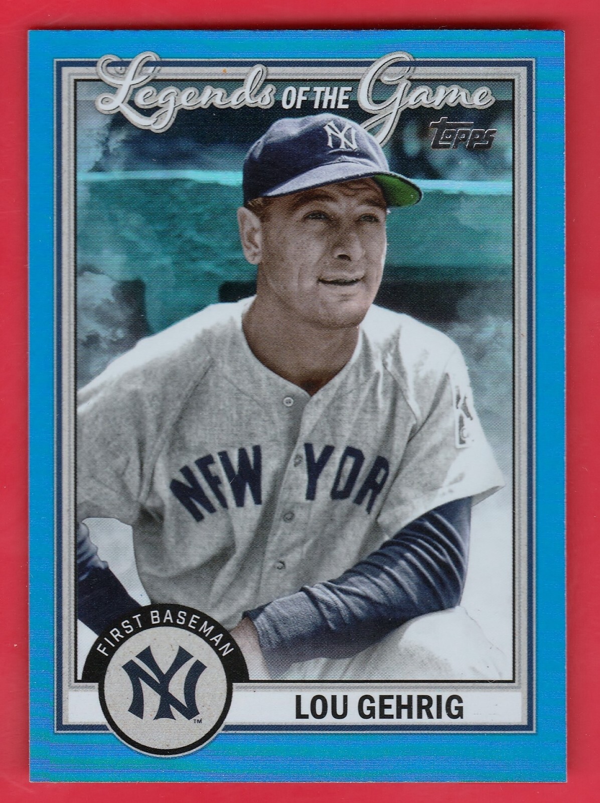 2024 Topps Legends of the Game LG-11 Lou Gehrig Blue Foil Parallel 