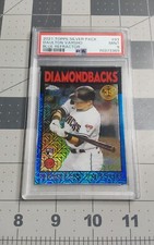 2021 Topps Baseball #86BC93 Daulton Varsho Blue Refractor 028/150 1986 PSA 9