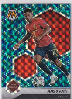 Panini Mosaic 2021-22 Road to Qatar No 124 Ansu Fati Asia Peacock SSP