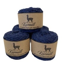 Alpaca Wool 60 Superfine Alpaca 40 Merino Worsted Weight Lot of 5 Navy Blue NB