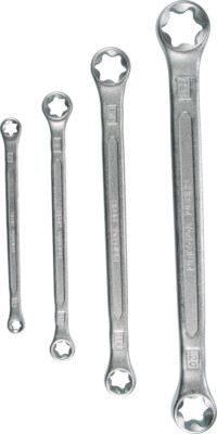 Doppel Ringschlüssel Schlüssel Satz TORX 4 tgl. E6-E24 E-PROFIL CV-Stahl