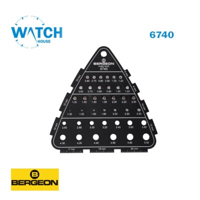 Bergeon 6740 Swiss Made Universal Watch Crown Gauge Measuring Thread & Diameter.