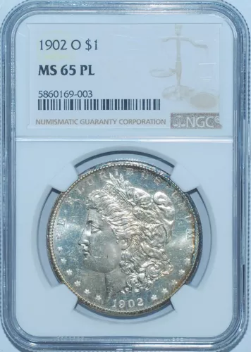 1902 O NGC MS65PL Prooflike Morgan Silver Dollar