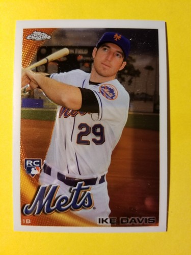 IKE DAVIS * RC ROOKIE #184 NY METS - LA DODGERS * 2010 TOPPS CHROME MLB BASEBALL - Afbeelding 1 van 3