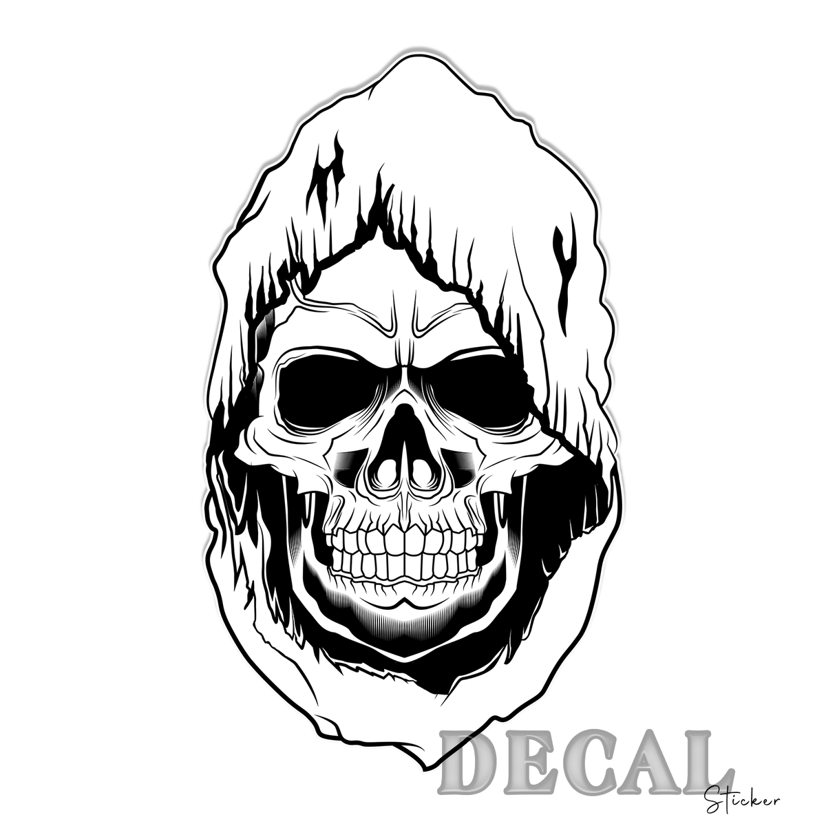 Skull W Vinyl Decal Sticker Indoor Outdoor 4 Sizes | eBay