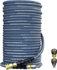 150FT 3/8" Pressure Washer Hose 4500PSI  2-Braid Kink Resistant Power Hose QC