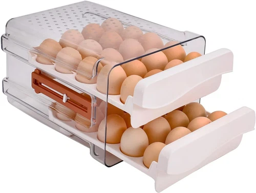 40 Capacity Egg Container for Refrigerator, Household Egg Holder for Fridge - Bild 1 von 7