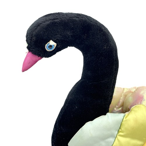 Vintage My Beautiful Swan schwarz Plüsch mit Satin ~ 14 Zoll ~ von Commonwealth 1985 - Bild 4 von 9