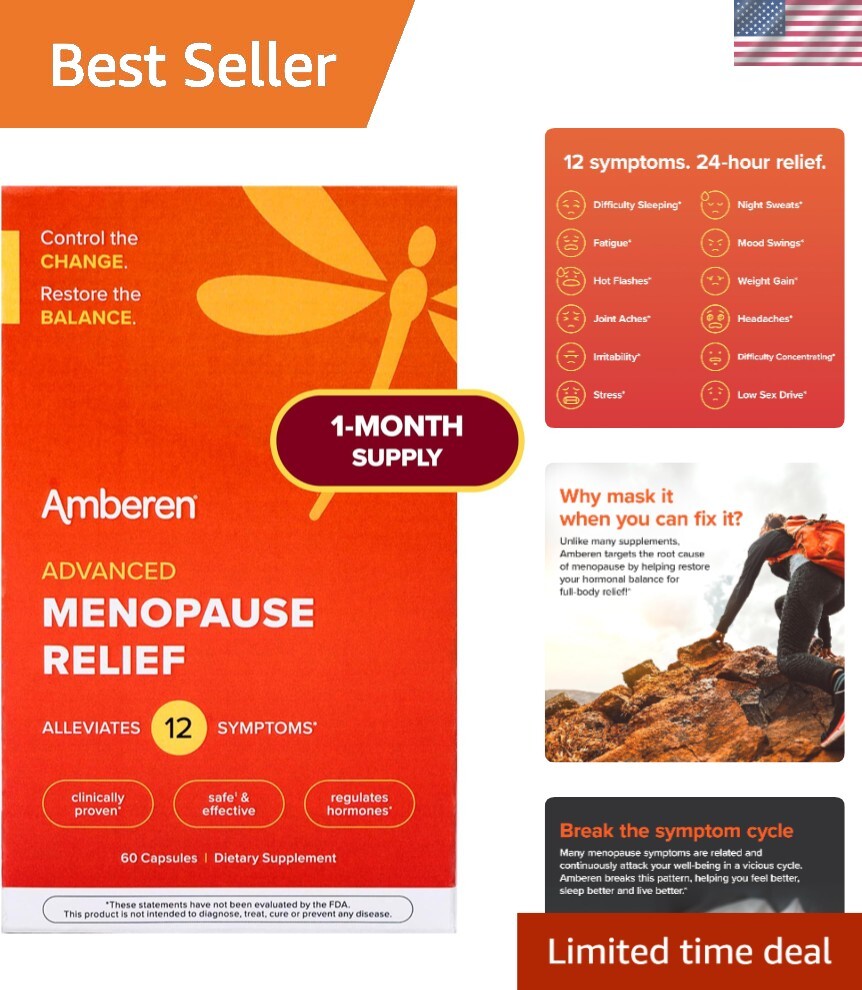 Experience Natural Menopause Relief - 1 Month Supply for Hormonal Balance