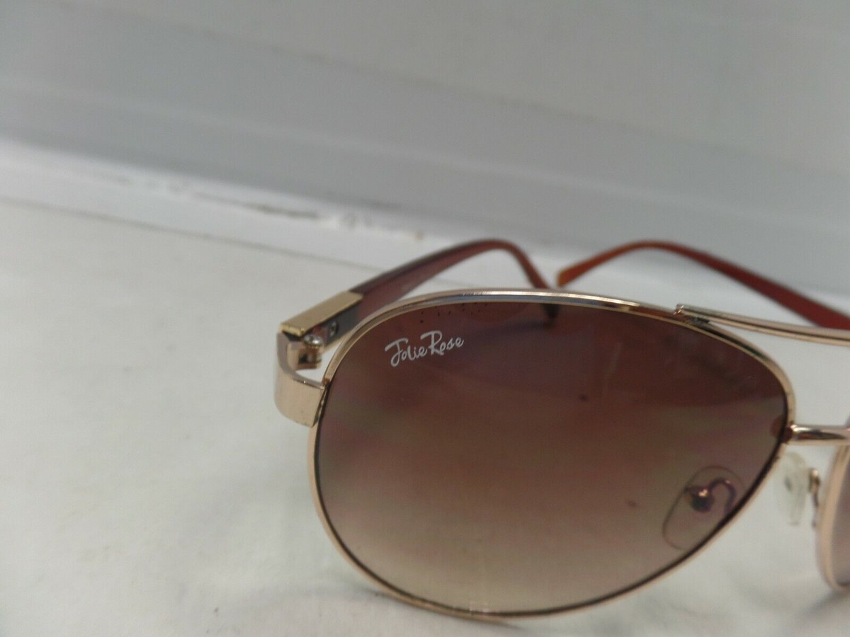 Jolie Rose Brown Aviator Sunglasses