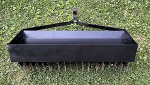 36" Tow Behind Lawn Aerator with 18- 10” Tine Blades Hitch For ATVs, Tractors