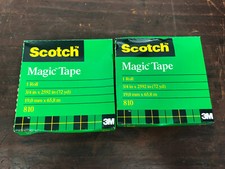 2 Rolls 3M Scotch 810 Magic Tape 3/4" X 2592"  72 yds  Refills