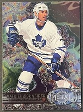 1996-97 Metal Universe Toronto Maple Leafs Hockey Card #153 Mathieu Schneider