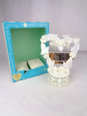Vintage COAST 65th Wedding Anniversary Cake Topper w/Original Box