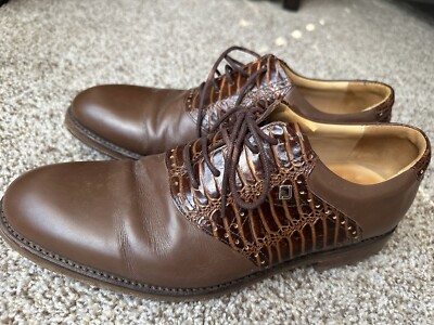 FootJoy 1857 Golf Shoes Men's Size Brown Leather UK