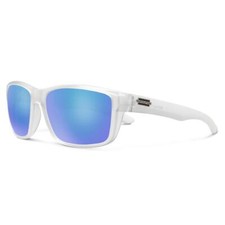 Suncloud Mayor Sunglasses, Matte Crystal Frame, Polarized Blue Mirror Lens