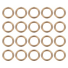 20pcs O Ring Buckles 9/16" Zinc Alloy Electroplated Round Buckles, Gold