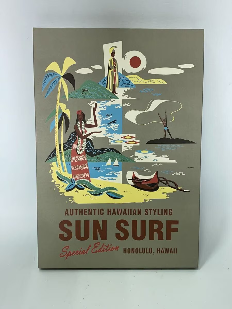 SUN SURF Aloha Shirt, Size S, Rayon, Navy, All-over Print, SS38105 image 6
