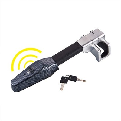 Steering Wheel Lock with Alarm, Vehicle Anti-Theft Security Lock Universal fo...