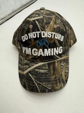 Camo Baseball Hat Do Not Disturb I’m Gaming Adjustable Cap Gamer Gift Pre-Owned