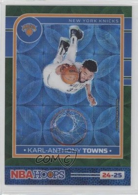 2024 Panini NBA Hoops Premium Green Scope Prizm 15/25 Karl-Anthony Towns #5 04cw